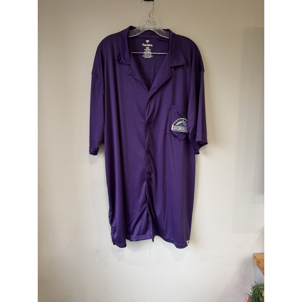 Colorado Rockies‎ Fanatics Branded Purple BUTTON FRONT COLLARED SHIRT JERSEY XLT